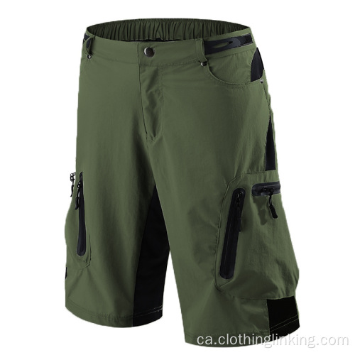 Pantalons curts de bicicleta solta masculina per a ciclisme en BTT